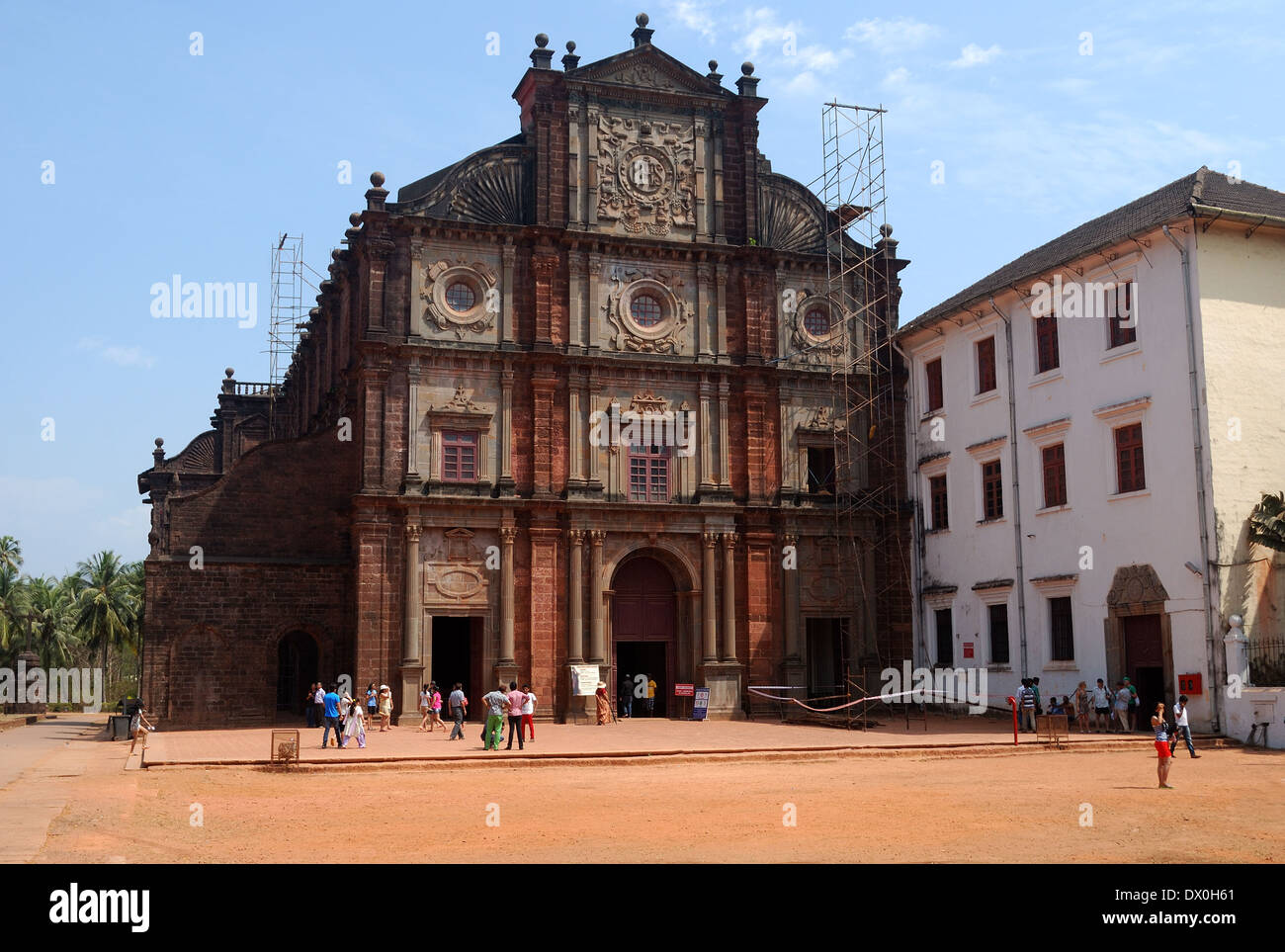 Basilica del Bom Jesus,Goa, India.Questa chiesa di old goa è un sito patrimonio mondiale dell'UNESCO. Foto Stock