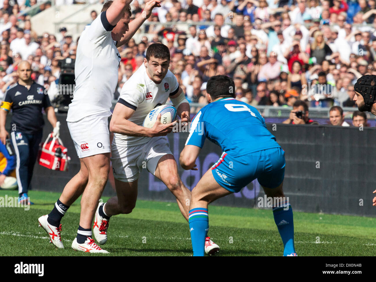 Italia v Inghilterra. RBS 6 Nazioni di rugby. , Roma, Italia, 3/15/14. Inghilterra batte Italia da 52 punti a 11 presso lo Stadio Olimpico. Foto Stock