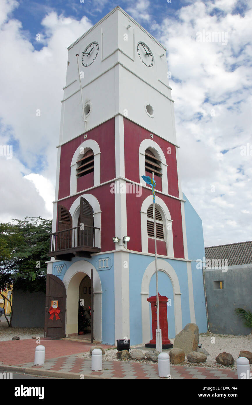 La torre dell orologio e del faro, Oranjestad, Aruba, Isole ABC Foto Stock
