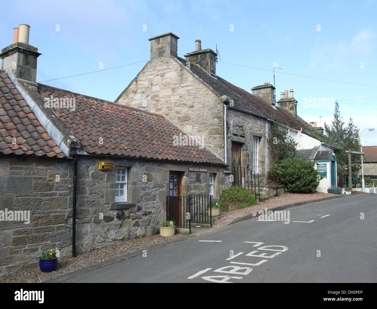 Esterno del Fife folk museum ceres scozia marzo 2014 Foto Stock