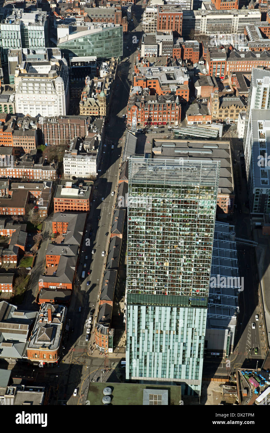 Vista aerea di Beetham Tower o Hilton Tower, Deansgate, Manchester Foto Stock