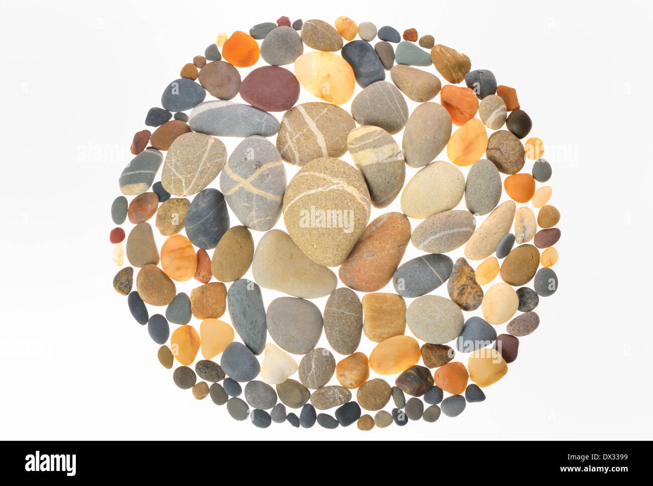 Cornice rotonda di pietre naturali Foto Stock