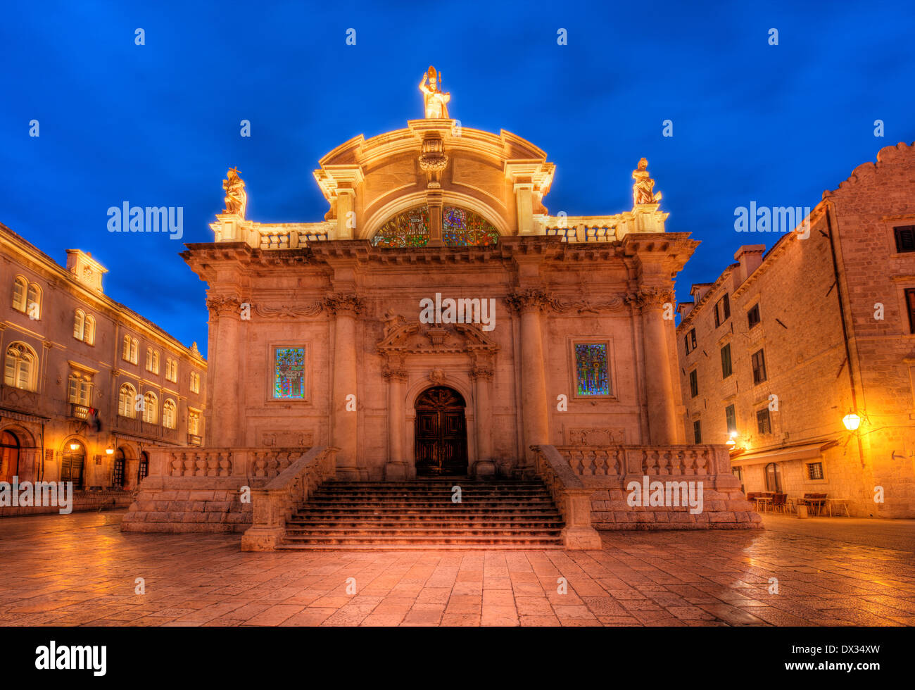 Vecchia chiesa nel centro della città di Dubrovnik Croazia Europa Foto Stock