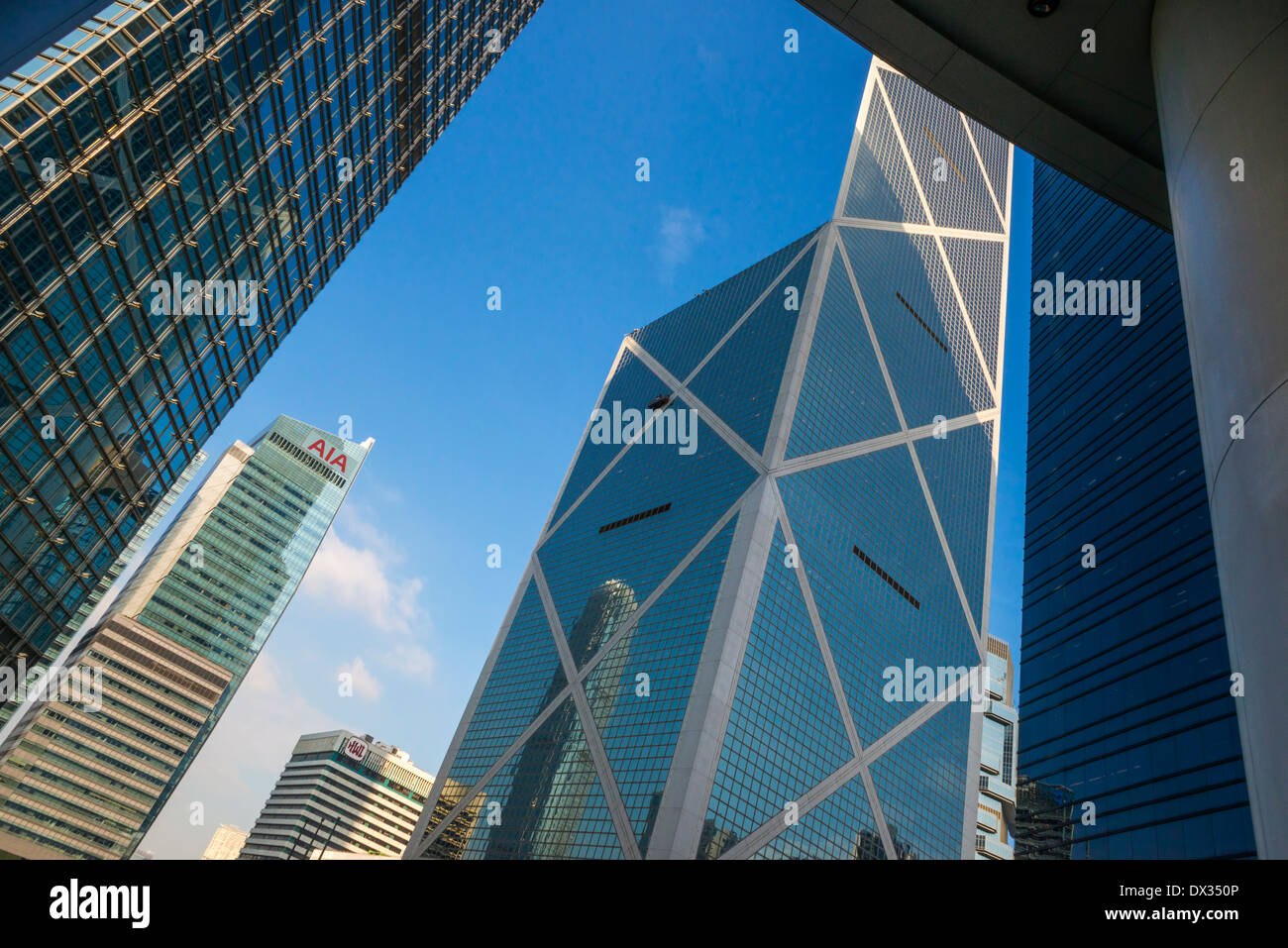 Il quartiere centrale degli affari di Hong Kong Foto Stock