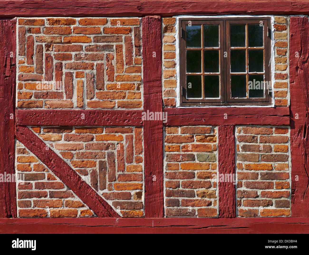 Casa in legno e muratura in ystad, skåne, Svezia Foto Stock