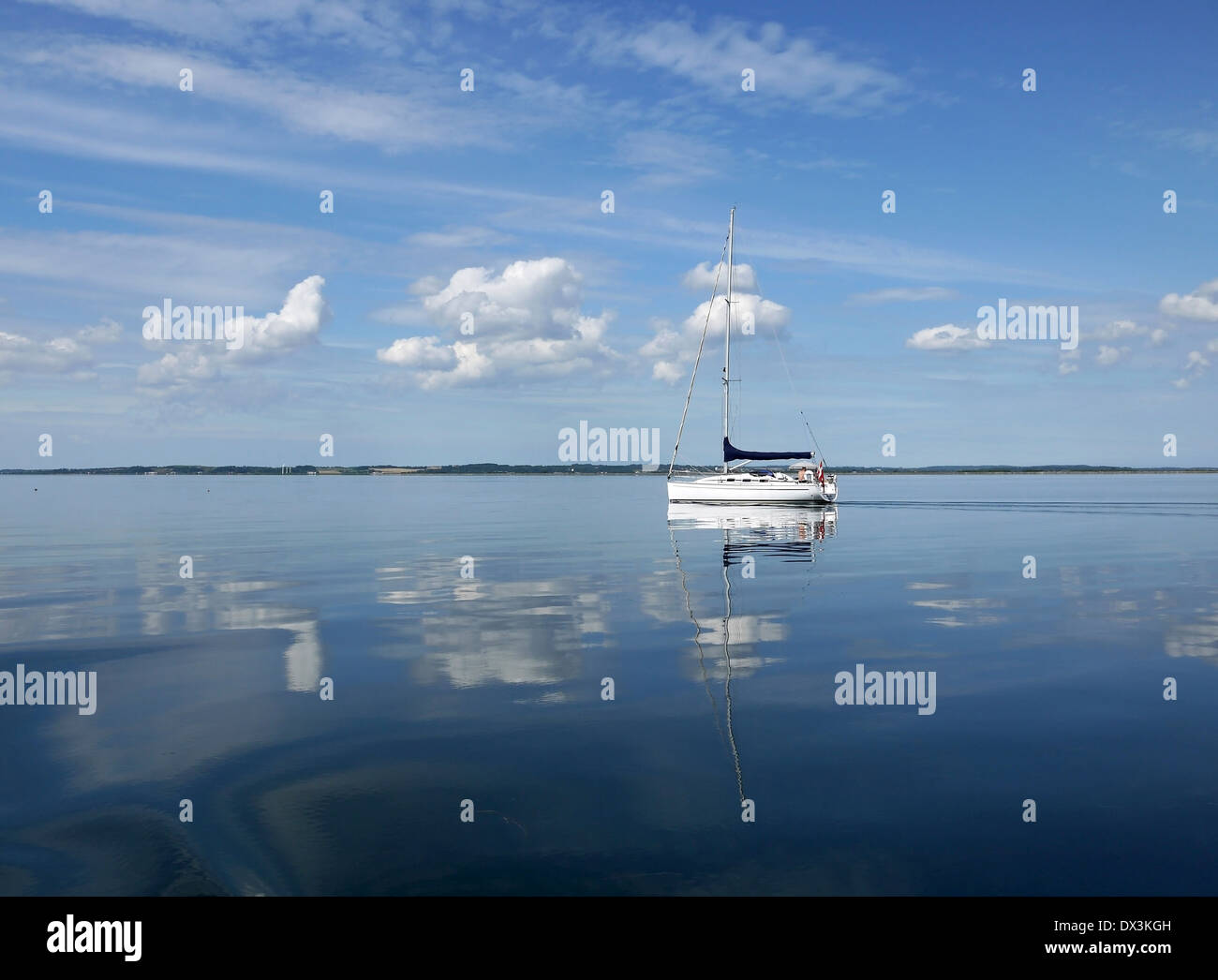 Calma a limfjorden, Nordjylland, Danimarca Foto Stock