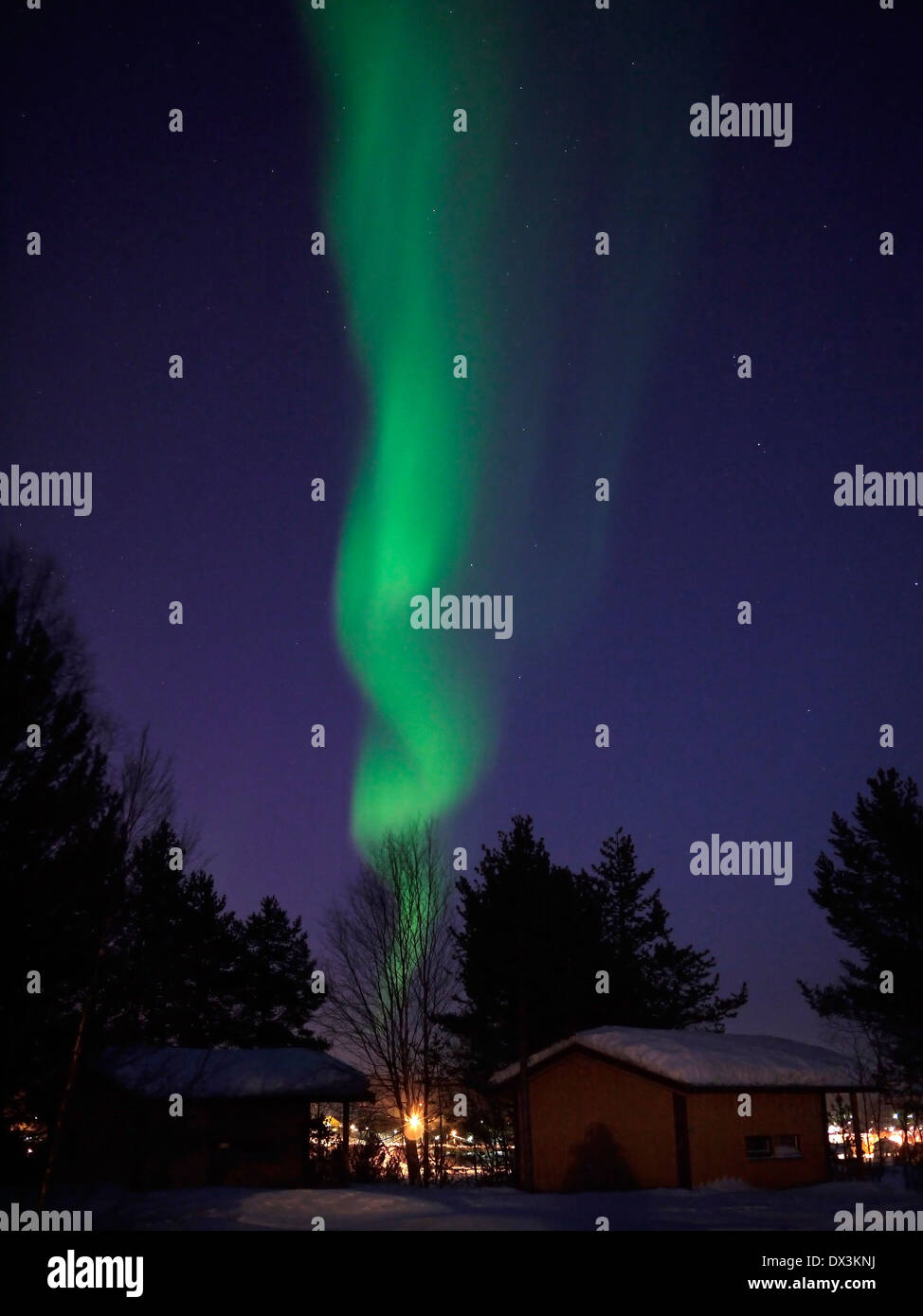 Luci del nord, aurora boreale, a karasjok, finnmark, Norvegia Foto Stock