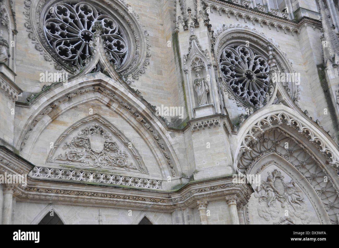 Facciata della Cattedrale di Orléans Foto Stock