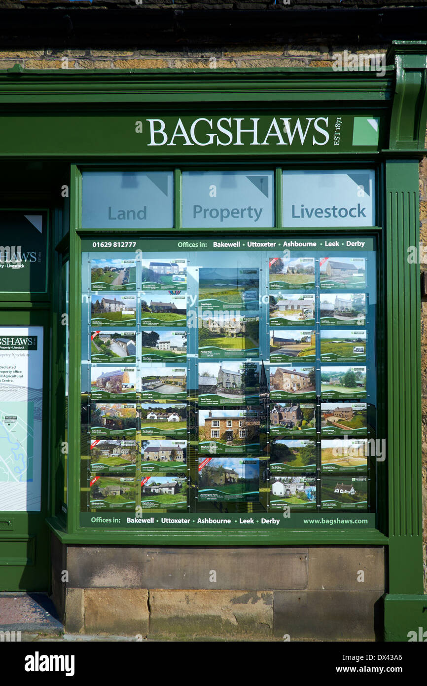 Bagshaws proprietà di terra e bestiame agenti immobiliari Bakewell Derbyshire England Regno Unito Foto Stock