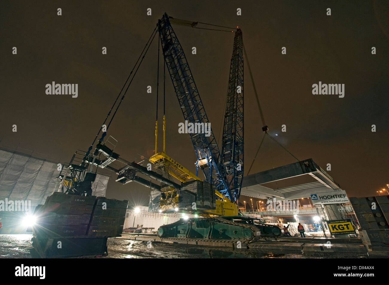 Sito in costruzione croce est Foto Stock