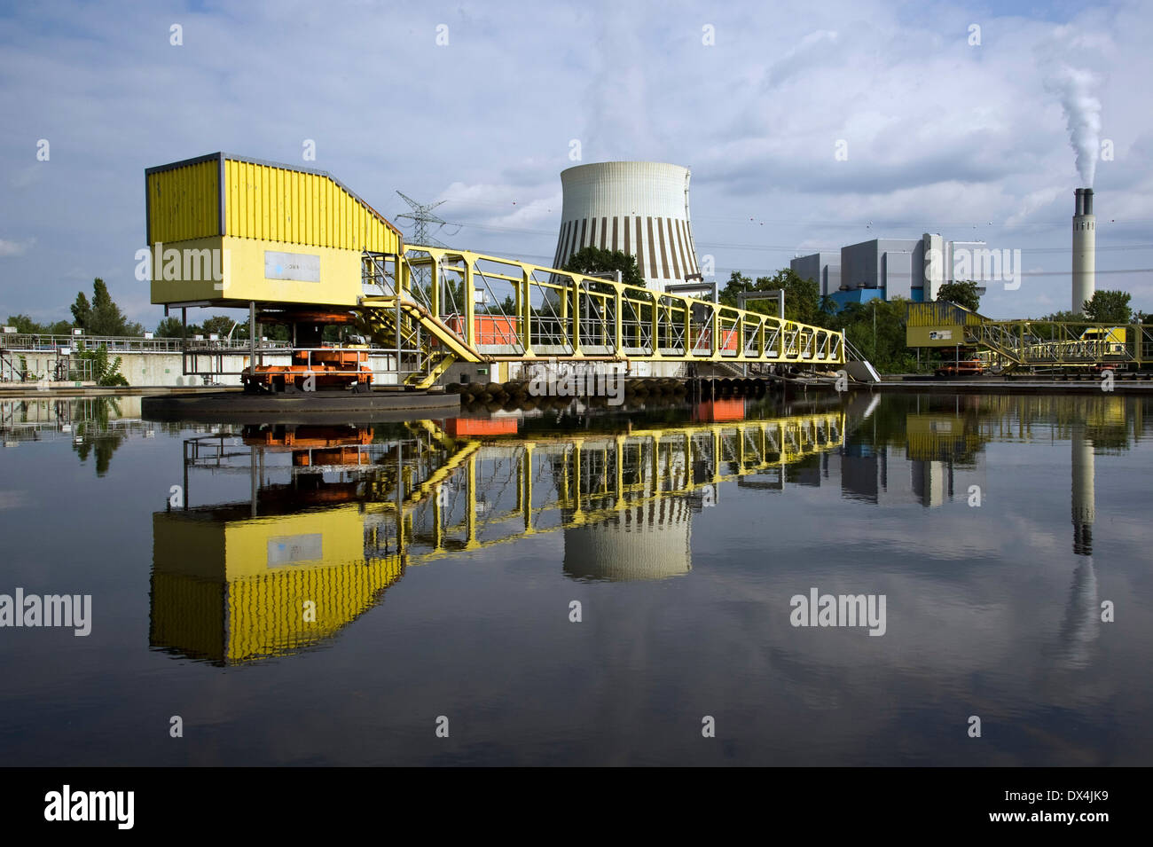 Ruhleben impianto di trattamento delle acque reflue Foto Stock