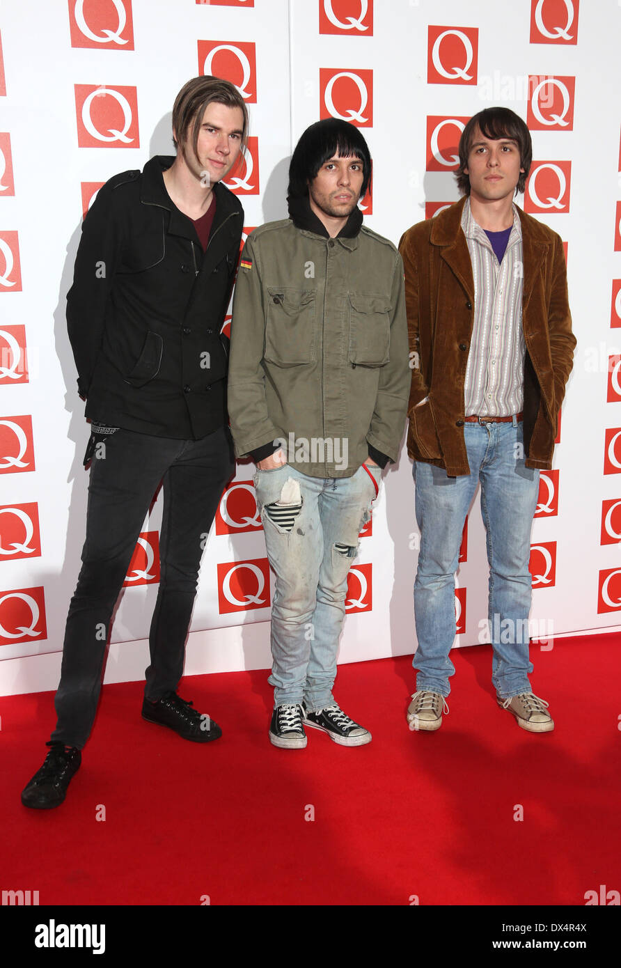 Ross Jarman, Ryan Jarman e Gary Jarman dei presepi la Q Awards 2012 tenutosi presso il Grosvenor Hotel arrivi - Londra, Inghilterra - 22.10.12 Dove: Londra, Regno Unito quando: 22 Ott 2012 Foto Stock