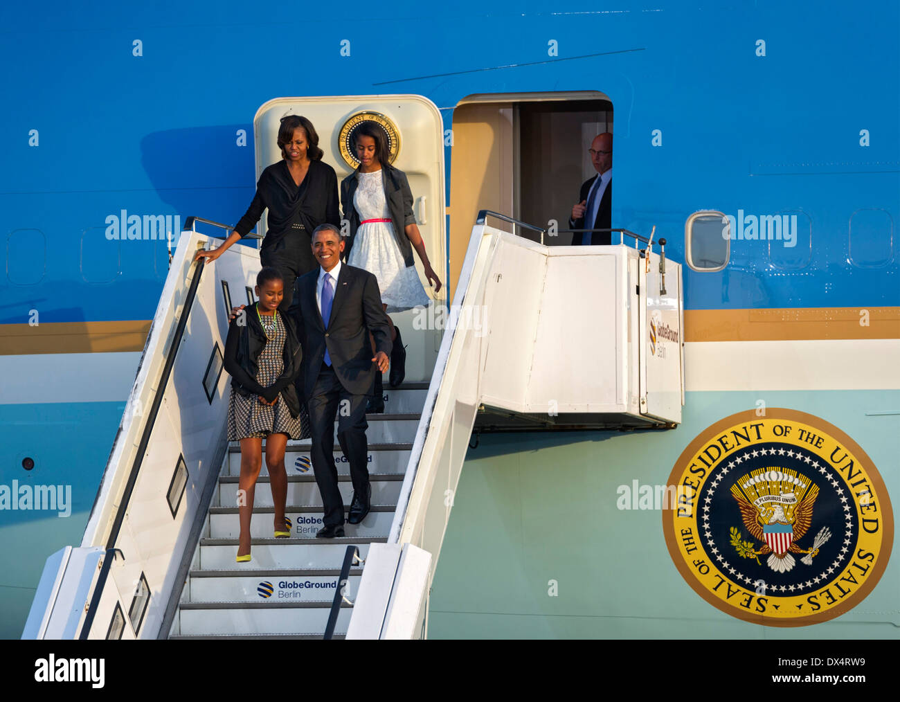 Obama a Berlino Foto Stock