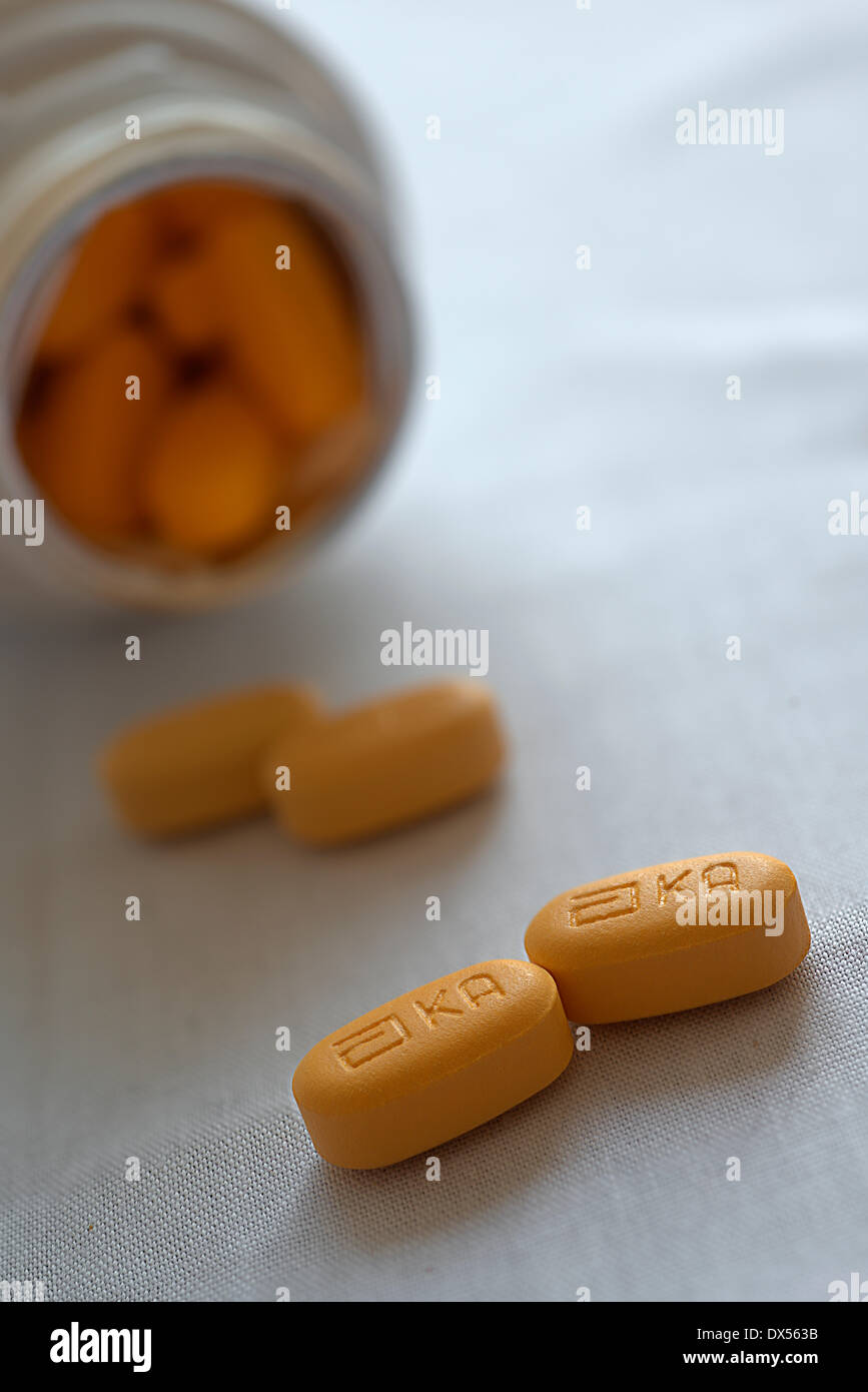 Hiv farmaco kaletra, 200 mg compresse rivestite con film Foto Stock