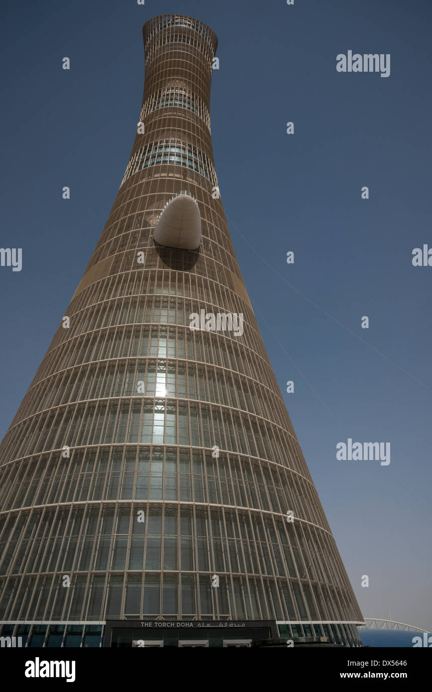 Aspire Tower, aspirano Zona, Doha, Qatar, Emirati Arabi Uniti Foto Stock