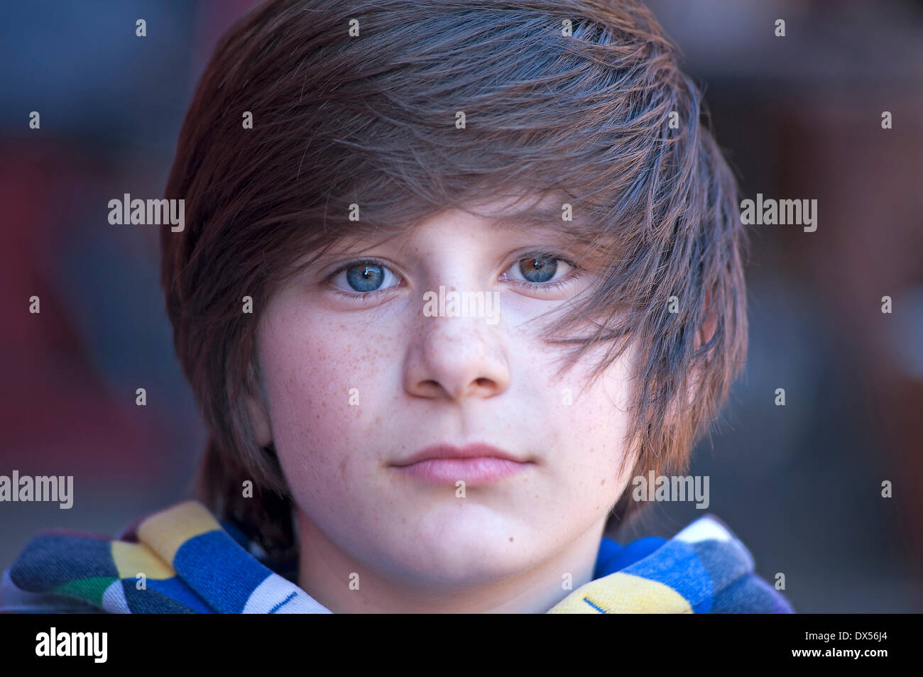 Il ragazzo, 10 anni, ritratto, Germania Foto Stock