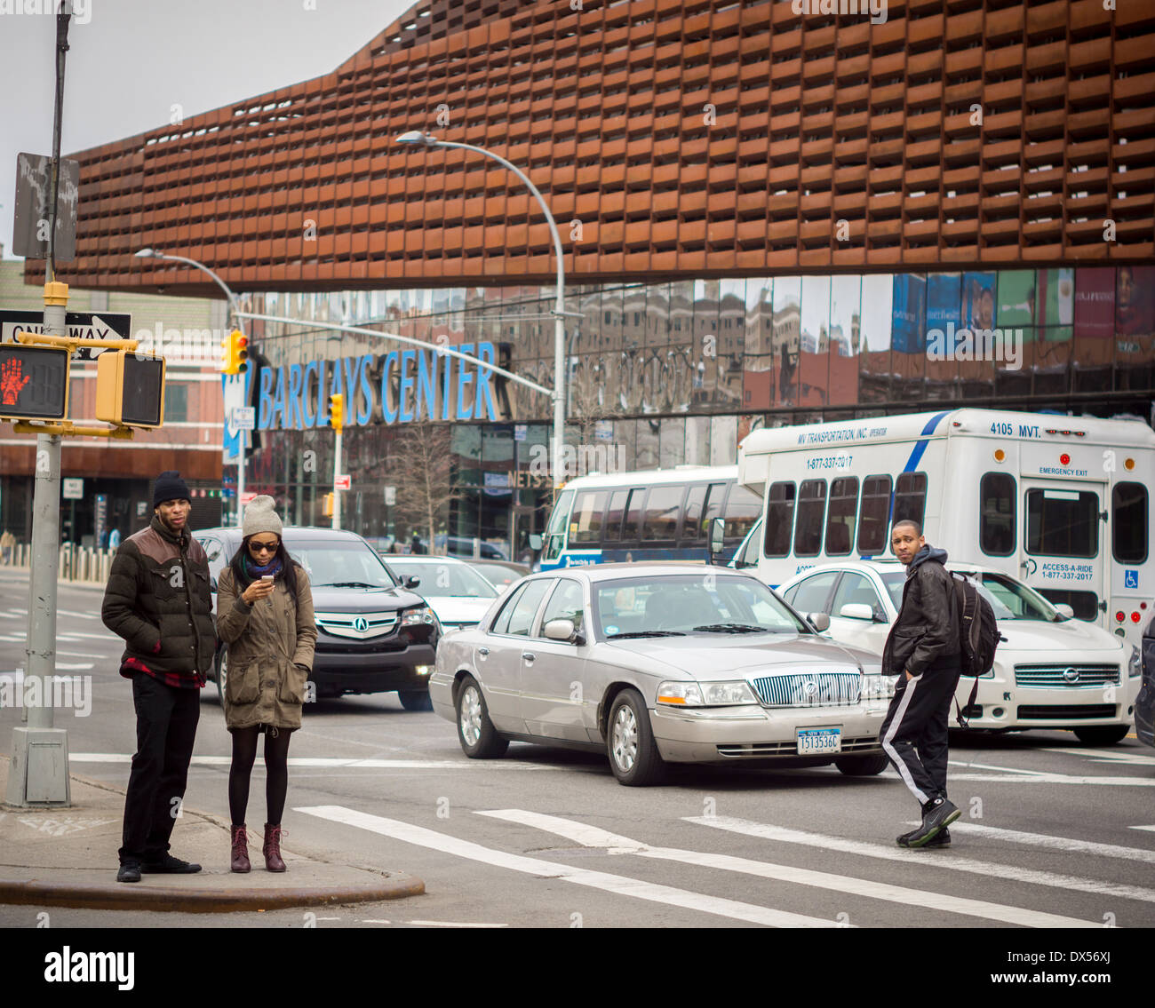 La Barclays Center di Brooklyn a New York il Domenica, 16 marzo 2014. (© Richard B. Levine) Foto Stock