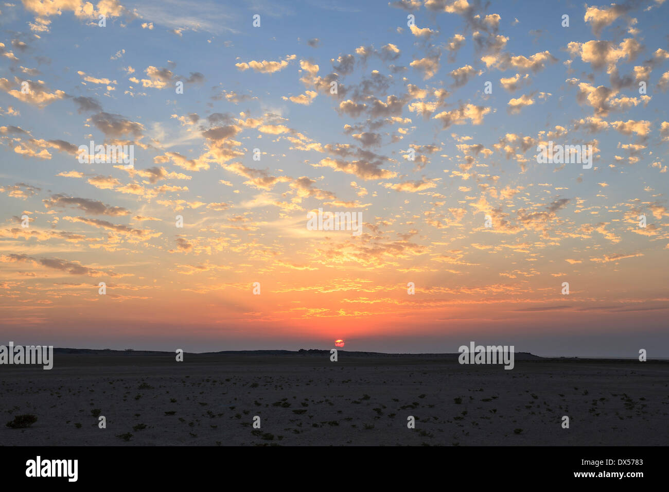 Cielo di tramonto, Masirah o Mazeira Isola, Oman Foto Stock