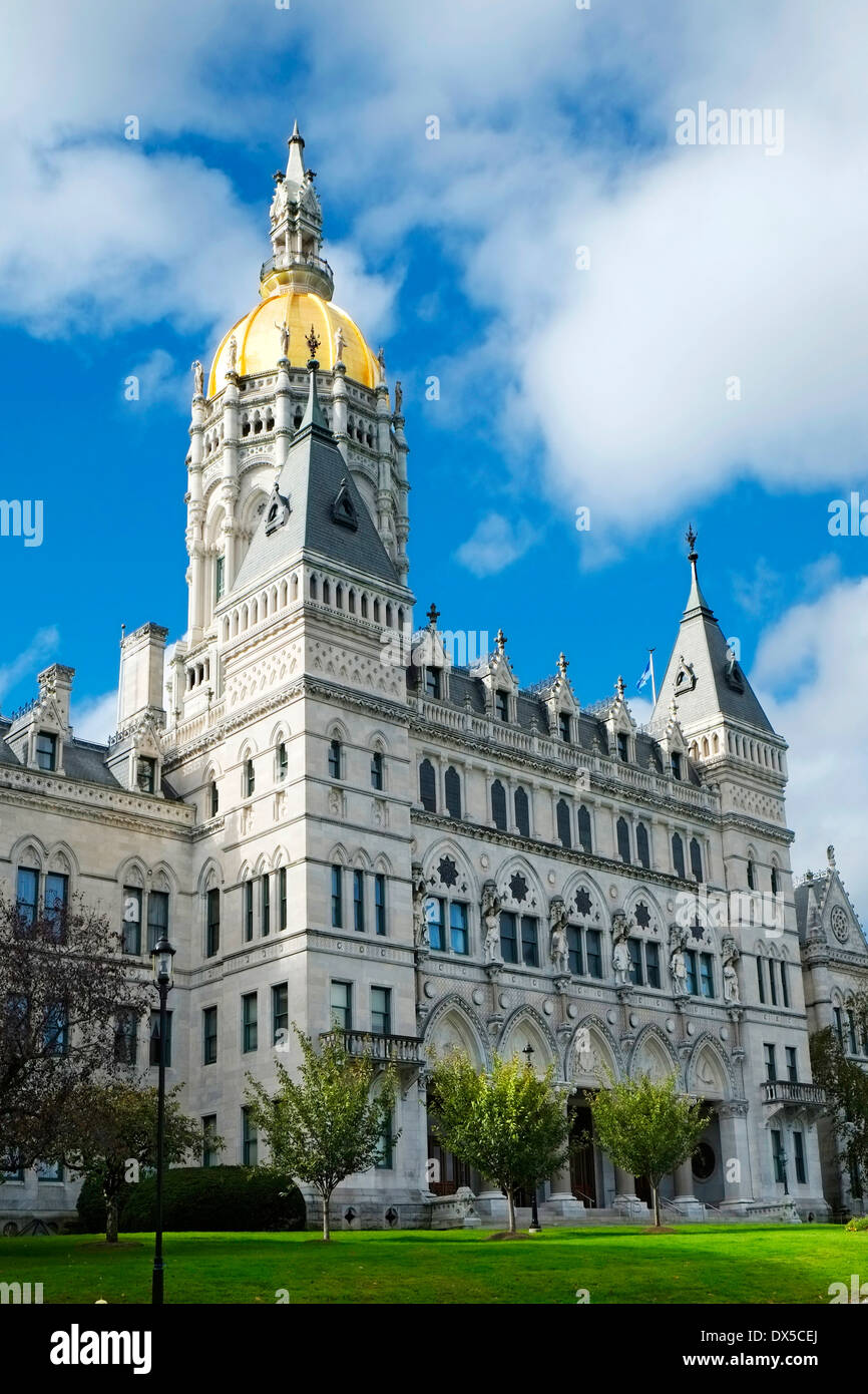 State Capitol Building Statehouse Hartford Connecticut CT capitale James G. Batterson e Richard M. Upjohn architetti Foto Stock