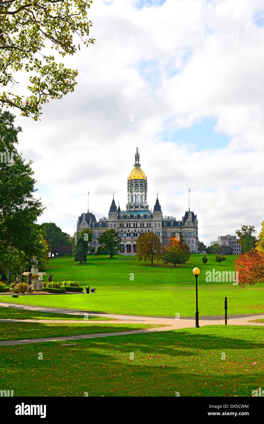 State Capitol Building Statehouse Hartford Connecticut CT capitale James G. Batterson e Richard M. Upjohn architetti Foto Stock