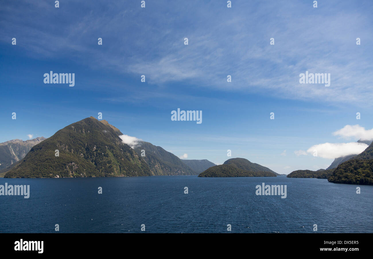 Doubtful Sound, Parco Nazionale di Fiordland, Nuova Zelanda Foto Stock