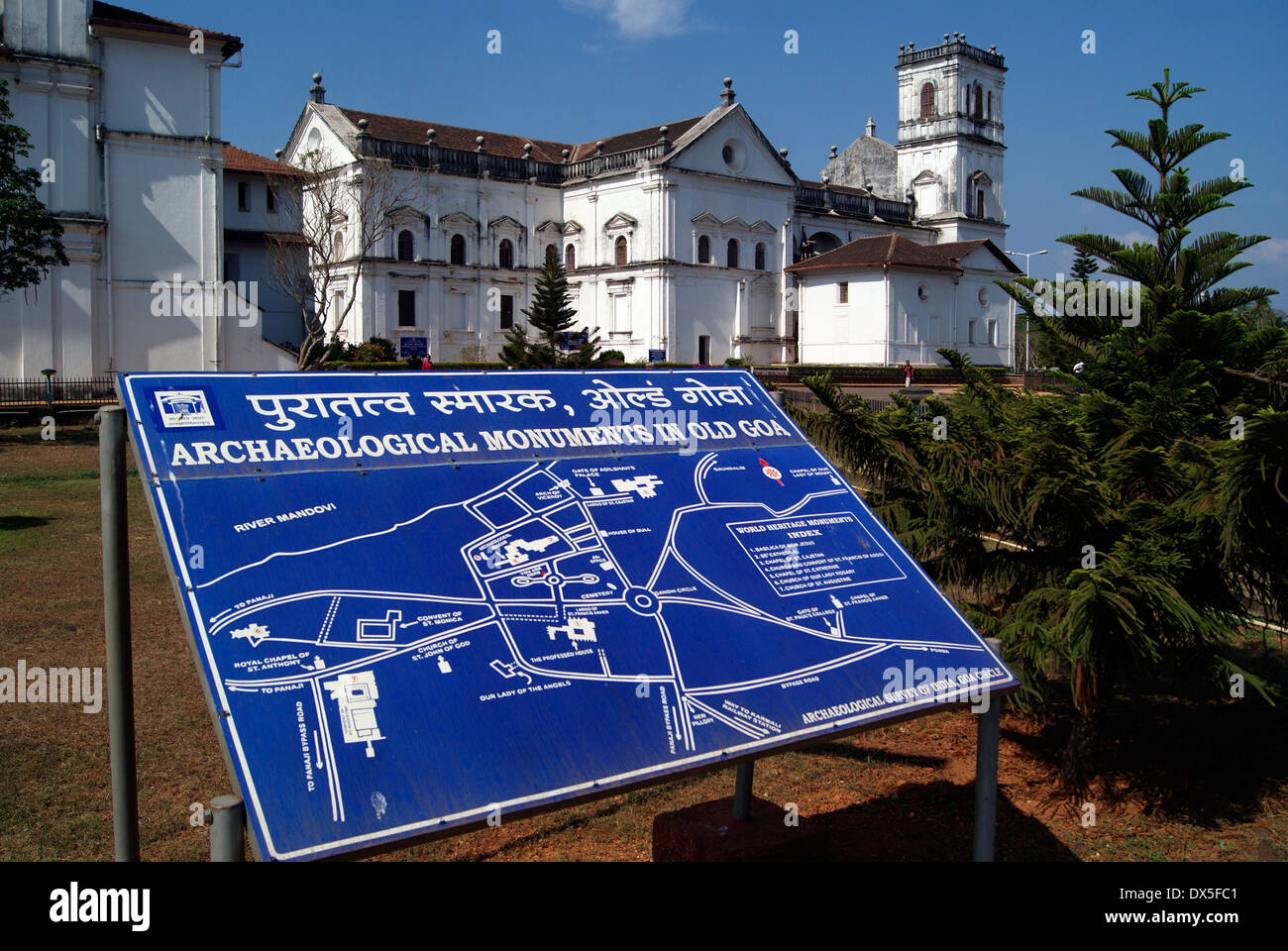 Goa rovine della chiesa i monumenti archeologici nel vecchio Goa in India Foto Stock