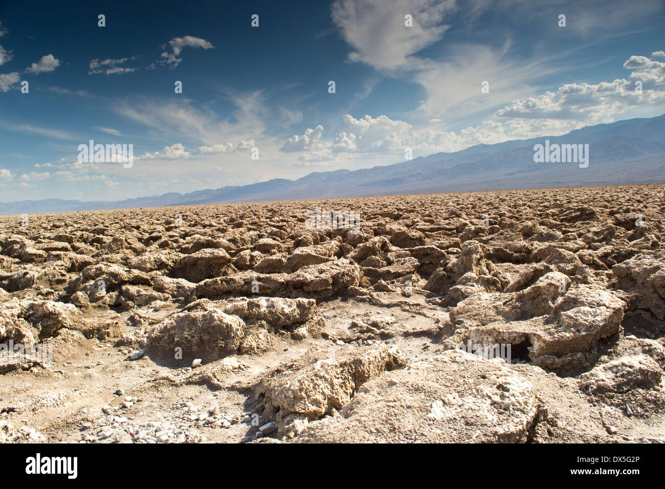 Parco nazionale della valle della morte,california,USA-agosto 3,2012: Vista della Devils Golf Course. Foto Stock
