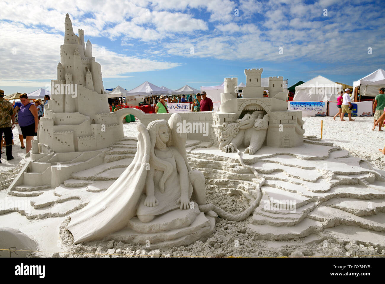 Sarasota Florida Siesta Key Crystal Classic sabbia Master Scolpire la concorrenza FL Foto Stock