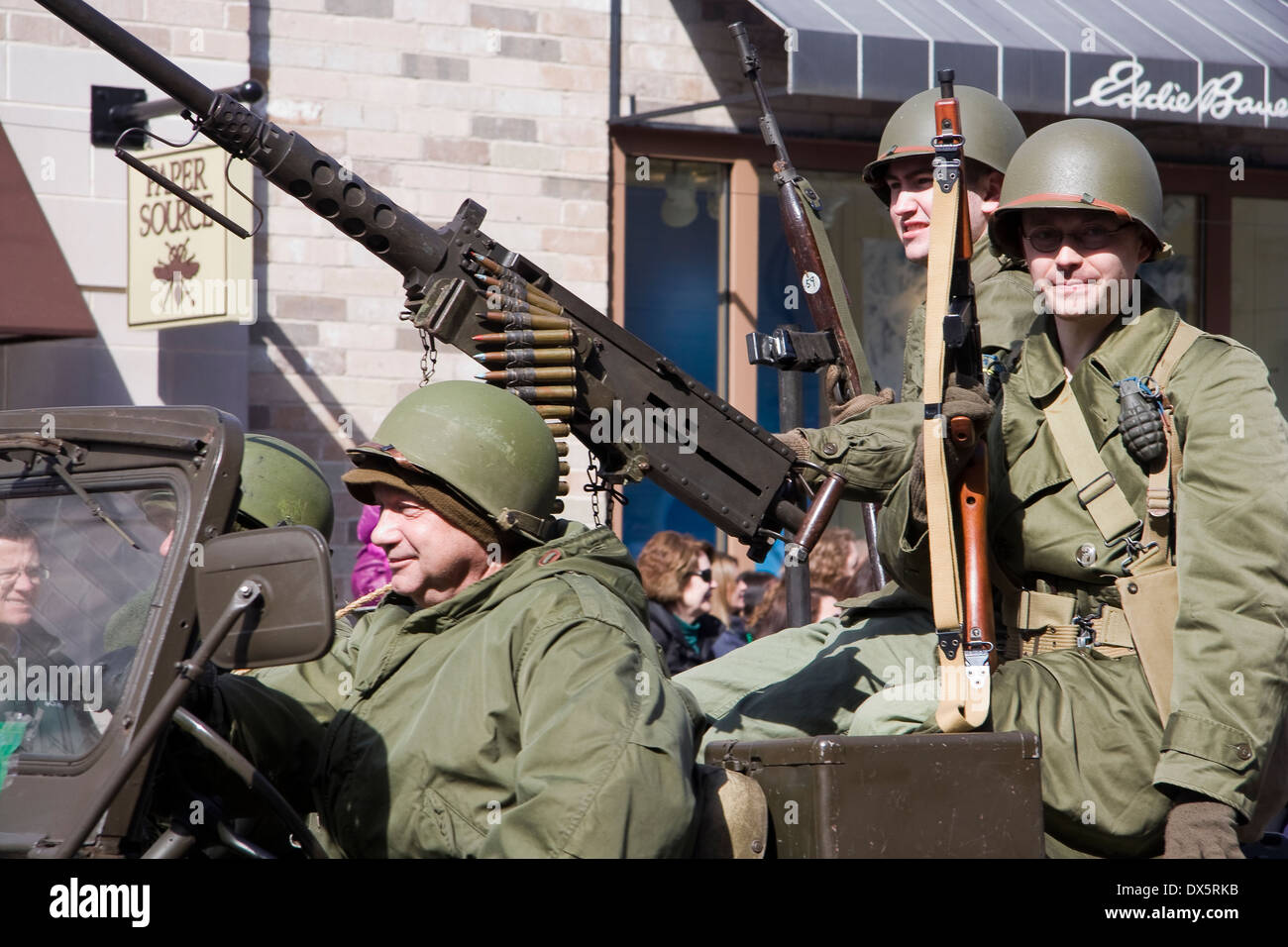Il giorno di San Patrizio nel 2014 parade di Naperville Foto Stock
