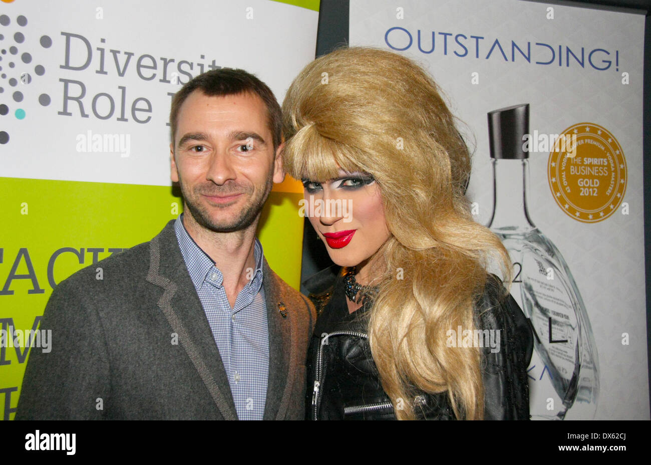 Charlie Condou e Jodie dura per la diversità dei modelli di ruolo evento Paramount, il punto centrale di Londra, Inghilterra - 25.10.12 dotate di Foto Stock Charlie Condou e Jodie dura per la diversità dei modelli di ruolo evento Paramount, il punto centrale di Londra, Inghilterra - 25.10.12 dotate di Foto Stock