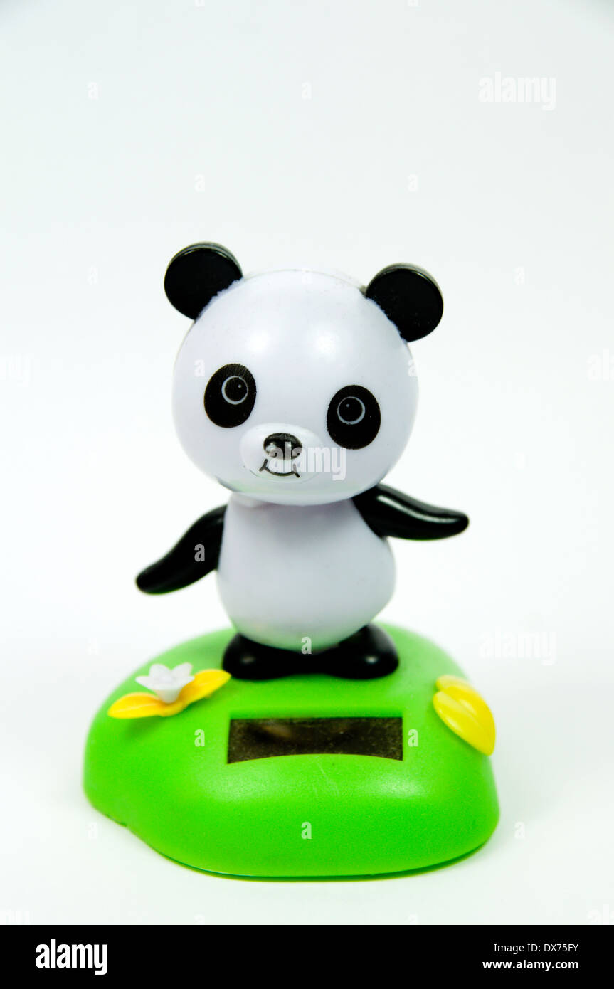 Energia solare Panda dondolo giocattolo. Foto Stock