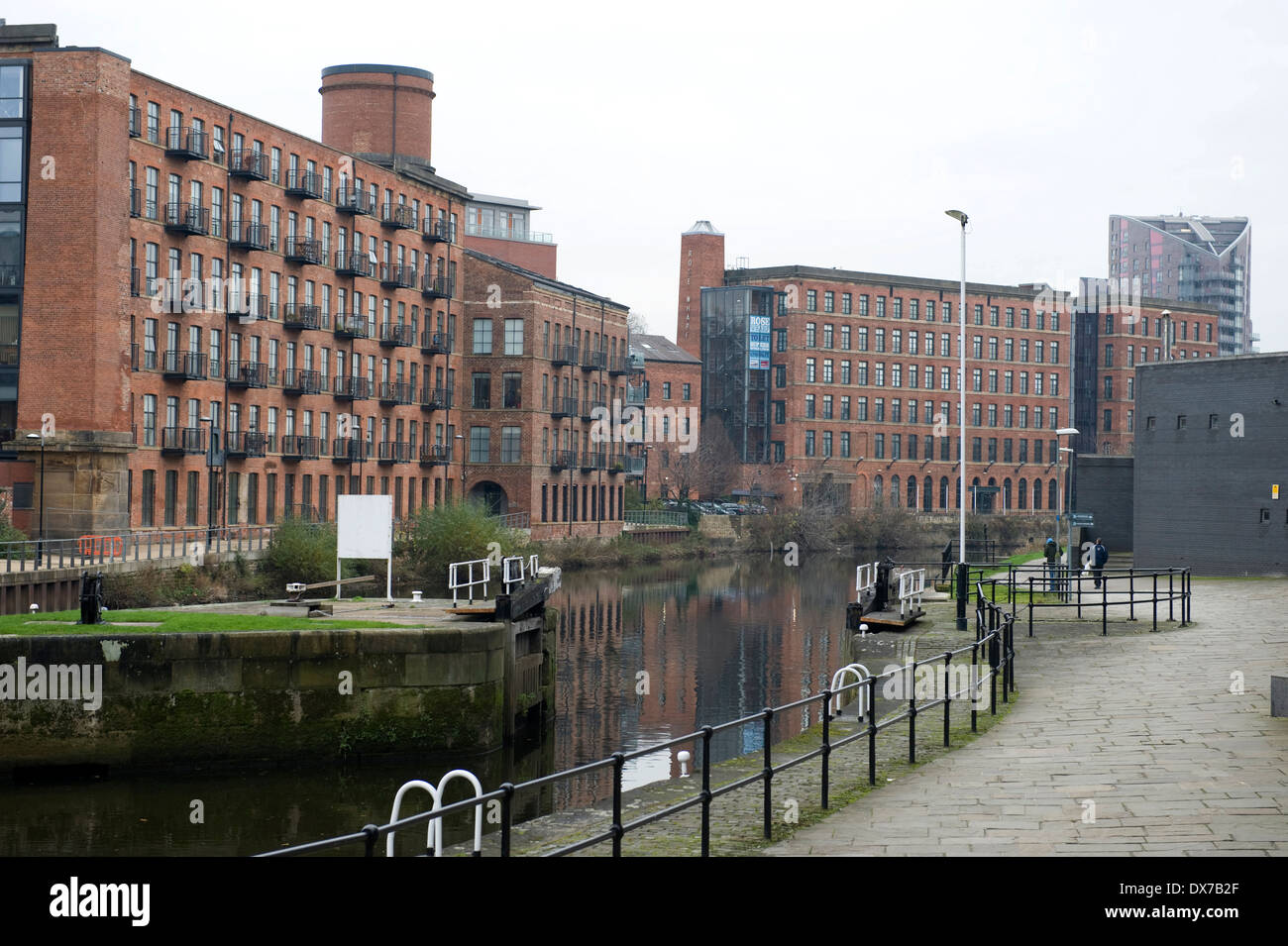 Egli Leeds e Liverpool Canal vicino Clarence Dock. Foto Stock