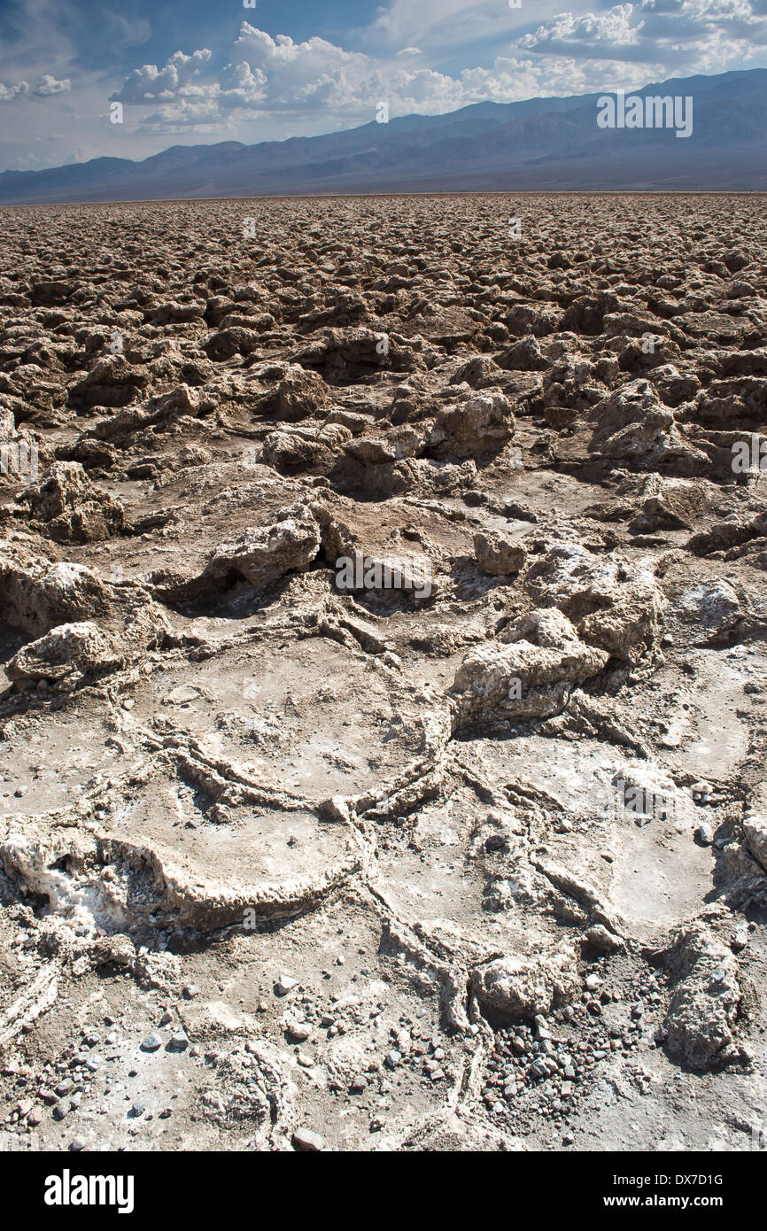 Parco nazionale della valle della morte,california,USA-agosto 3,2012: Vista della Devils Golf Course. Foto Stock