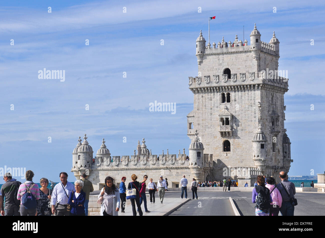 La Torre di Belem, Lisbona, Portogallo Foto Stock