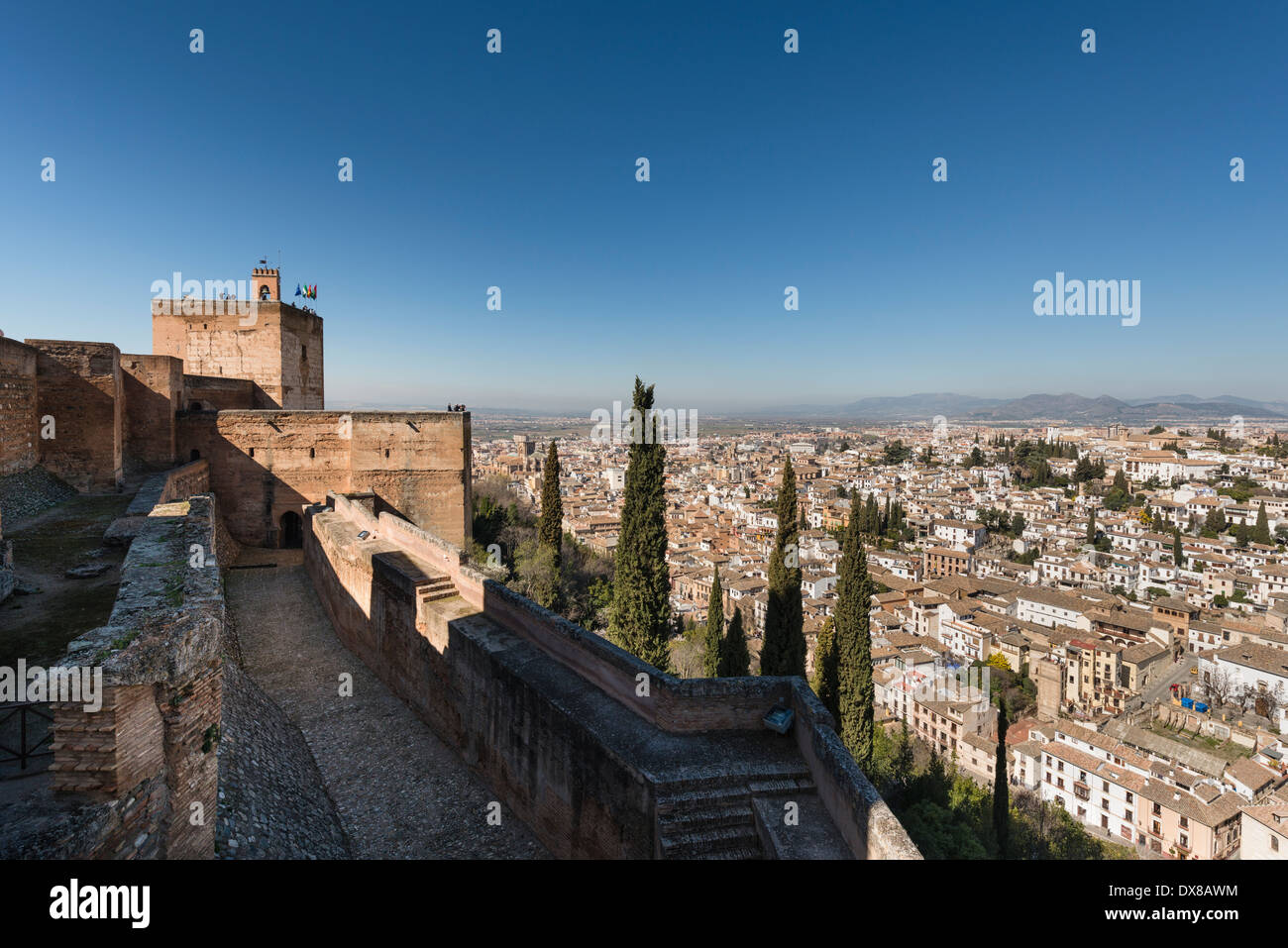 Torre de la Vela Alhambra Foto Stock