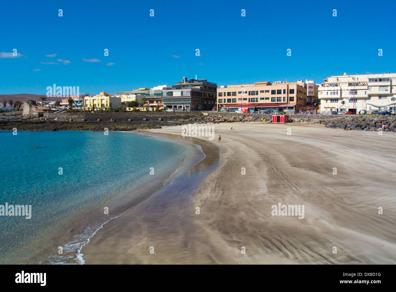 Playa Chica beach, Puerto del Rosario, Fuerteventura, Isole Canarie, Spagna,  Europa Foto stock - Alamy