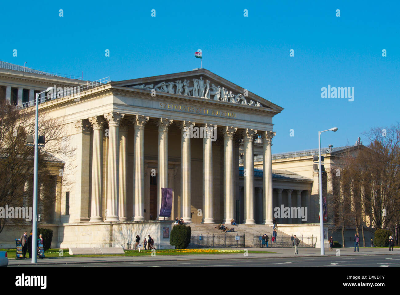 Szepmuveszeti Muzeum il museo delle belle arti, Hosok ter la piazza degli Eroi, Varosliget parco della città, Budapest, Ungheria, Europa Foto Stock