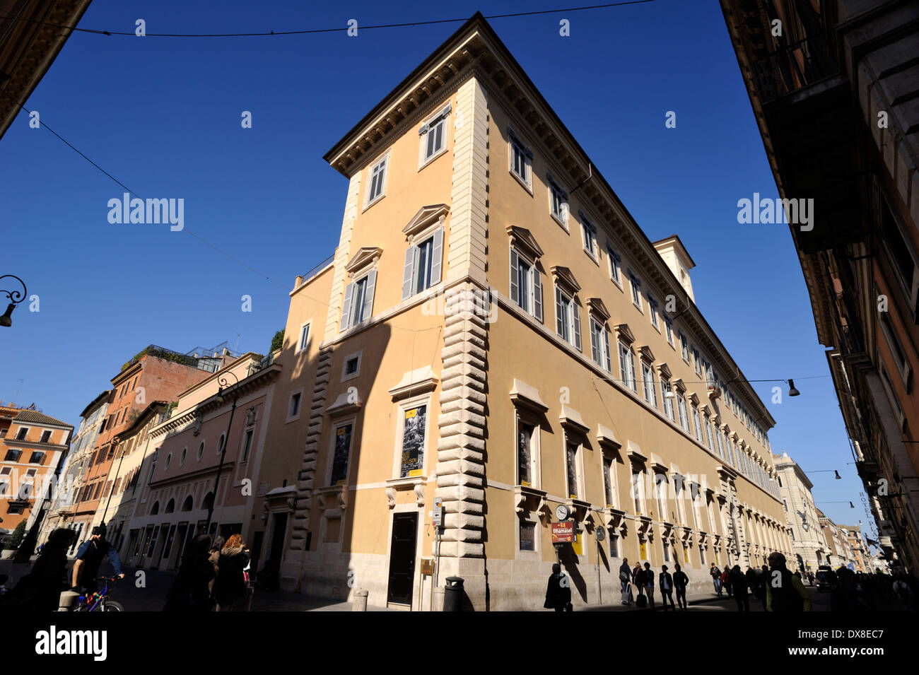 Italia, Roma, via del corso, Palazzo Ruspoli Foto Stock