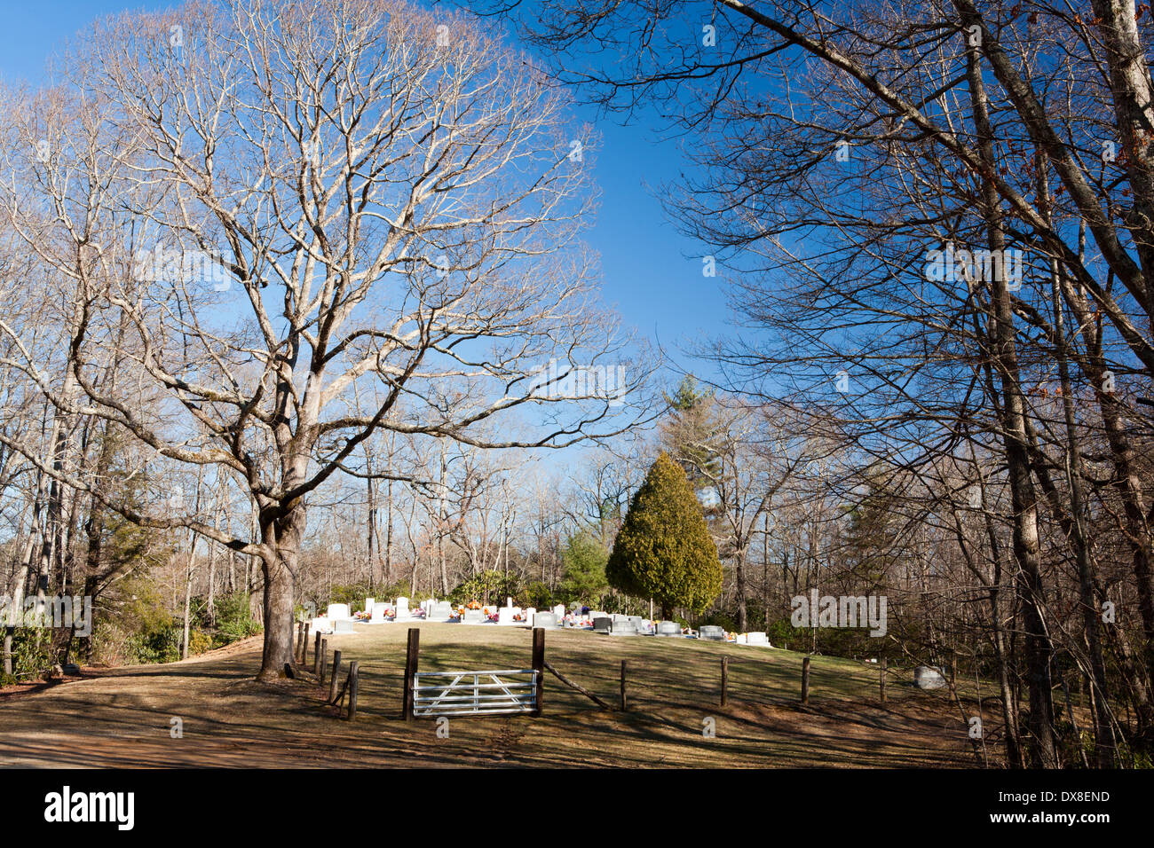 Legno cappella del cimitero - Balsamo Grove - Carolina del Nord STATI UNITI D'AMERICA Foto Stock