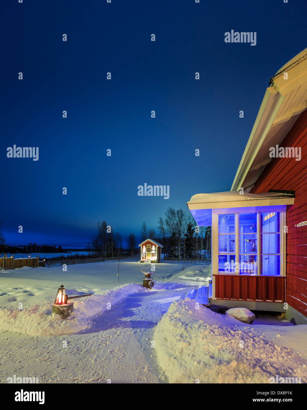 Wardshuset Guest House, Kangos, Lapponia, Svezia Foto Stock