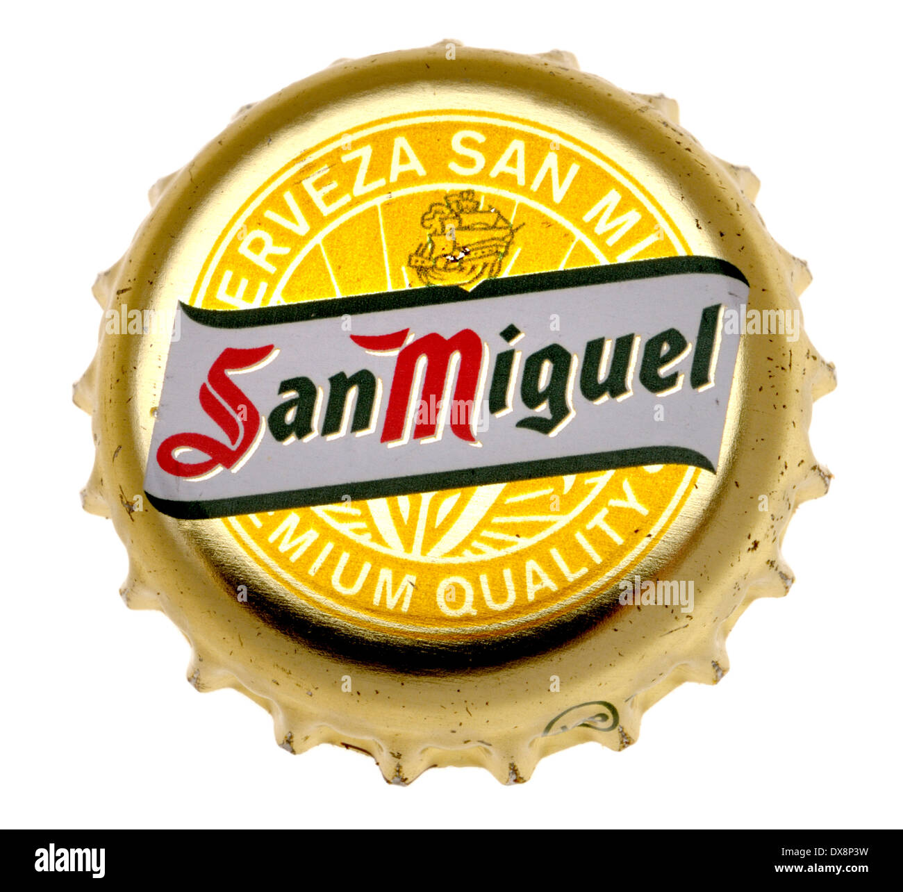 Bottiglia di birra cap - San Miguel (Spagna) Foto Stock