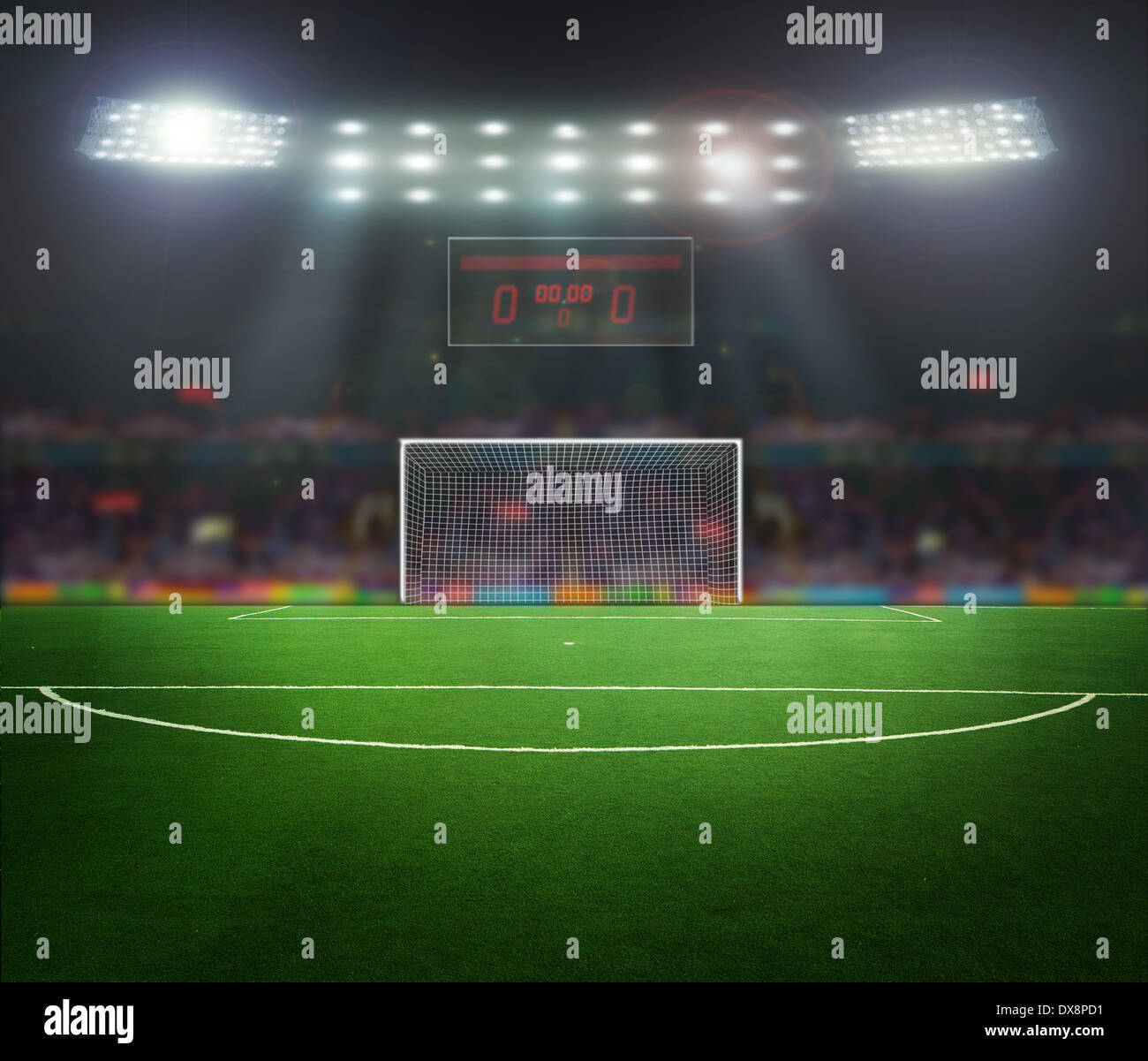 Sullo stadio abstract il calcio o sfondi di calcio Foto Stock