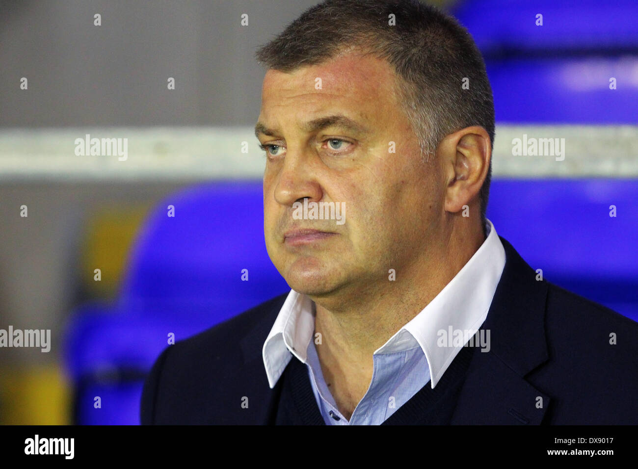 Warrington, Regno Unito. 20 Mar, 2014. Shaun svanire del Wigan Warriors durante la Super League tra Warrington lupi v Wigan Warriors al Halliwell Jones Stadium. © Azione Sport Plus/Alamy Live News Foto Stock