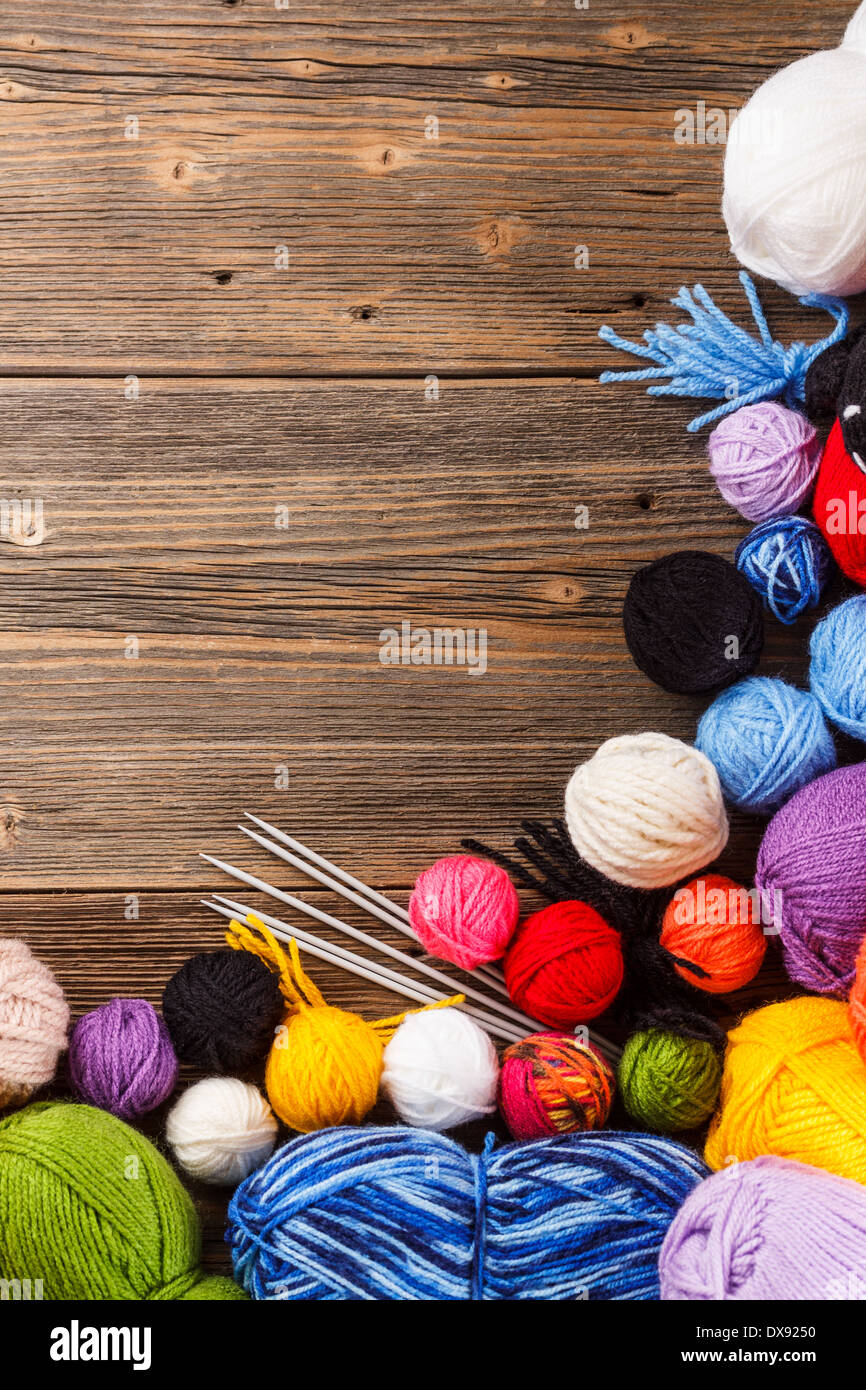 Colore gomitoli di lana Foto stock - Alamy