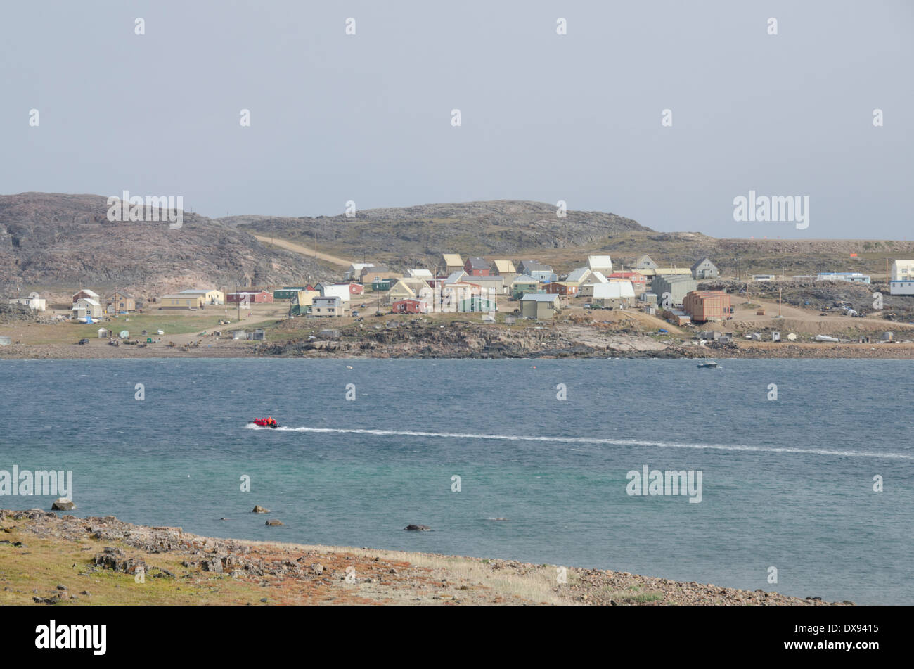 Canada, Nunavut, Cape Dorset. Mallikjuag parco territoriale, sito archeologico di Dorset Cultura (1000 A.C. per 1100 d.C.). Foto Stock