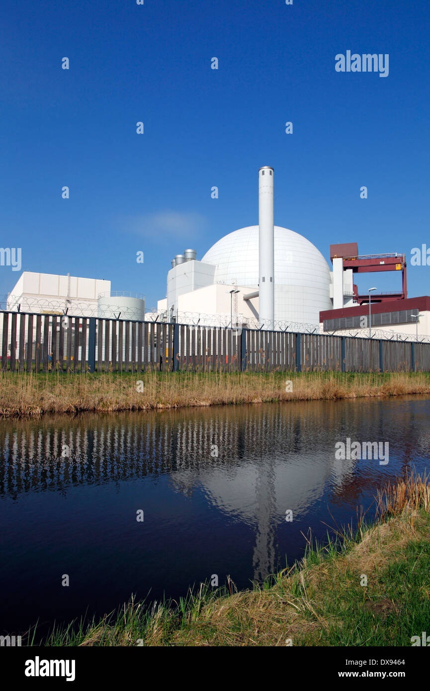 Centrale nucleare di Brokdorf Foto Stock