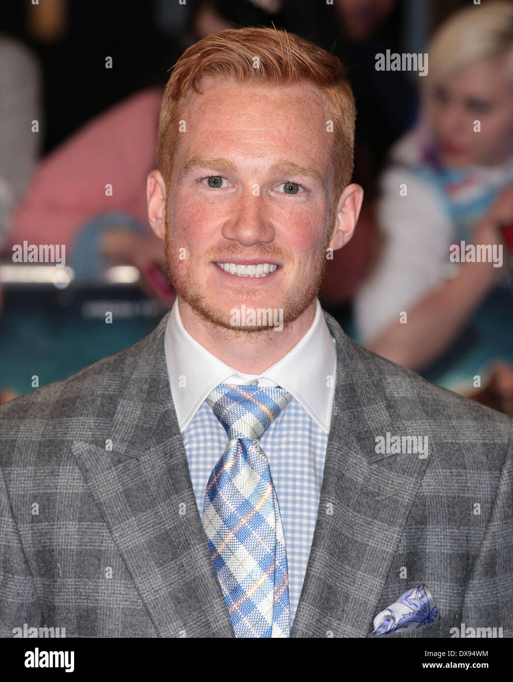 Londra, UK, 20 marzo 2014 Greg Rutherford arriva in UK Premiere del capitano America: il Winter Soldier a Vue Cinema nel centro commerciale Westfield a Londra Credito: MRP/Alamy Live News Foto Stock