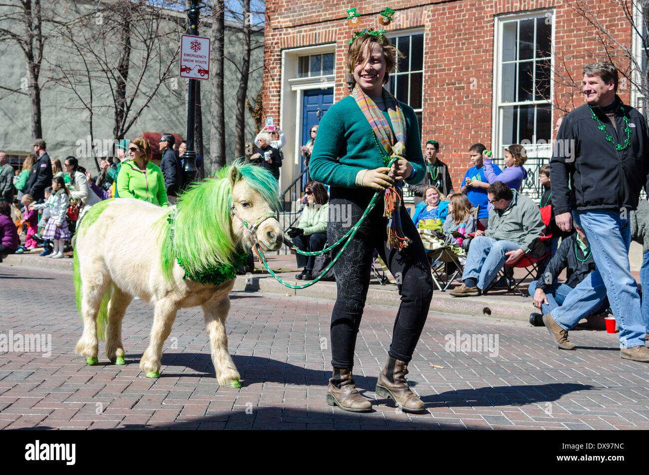 San Patrizio parata in Annapolis, Maryland Foto Stock