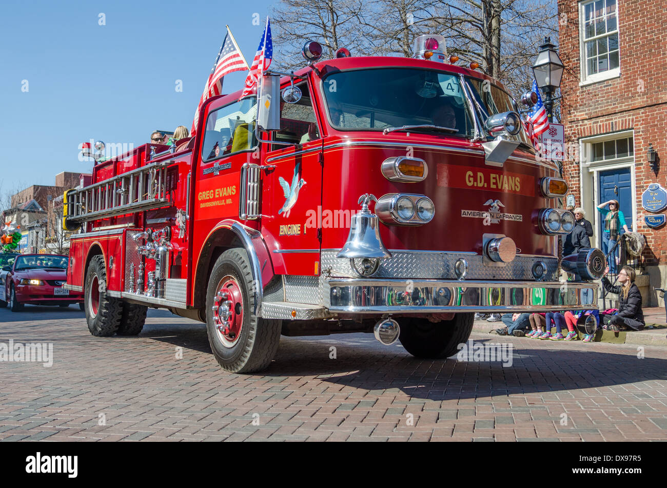 San Patrizio parata in Annapolis, Maryland Foto Stock