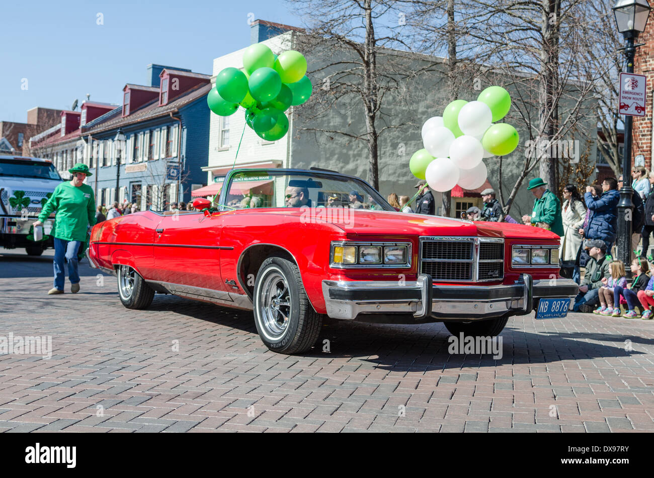 San Patrizio parata in Annapolis, Maryland Foto Stock